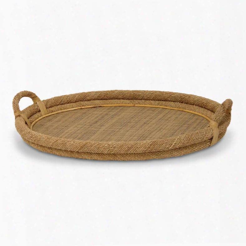 Palecek Oval Natural Rope Top Tray