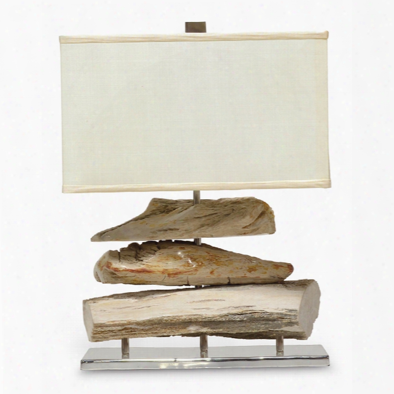 Palecek Petrified Wood Log Table Lamp