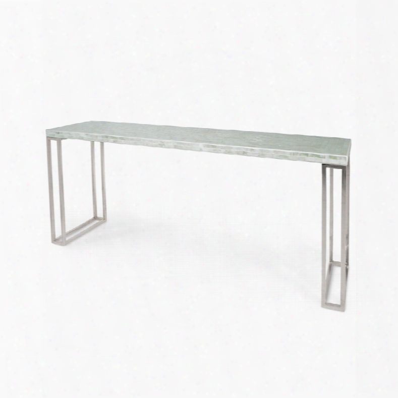 Palecek White Mosaic Console Table