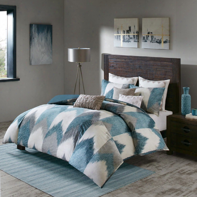 Ink & Ivy Alpine 3 Piece Aqua Comforter Mini Set