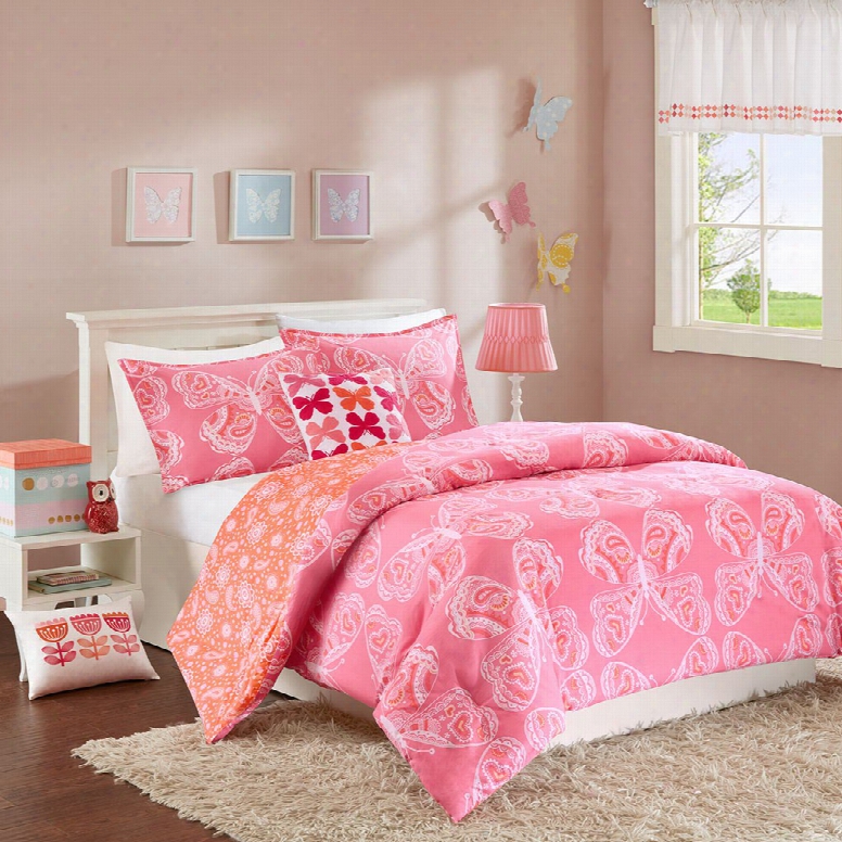 Ink & Ivy Kids Julia Comforter Set In Pink