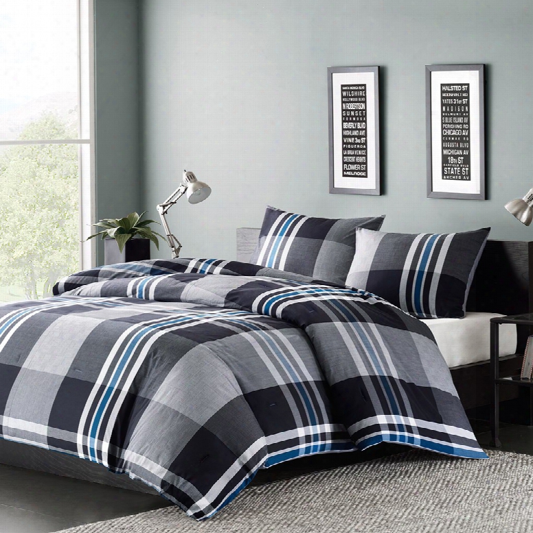 Ink & Ivy Nathan Grey Comforter Mini Set