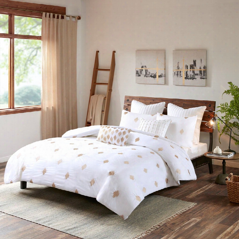 Ink & Ivy Stella Dot 3 Piece Cotton Percale Comforter Mini Set In Copper