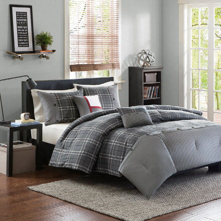 Intelligent Design Daryl Comforter Set In Grey