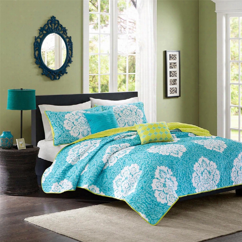 Intelligent Design Tanya Coverlet/sham Set In Blue