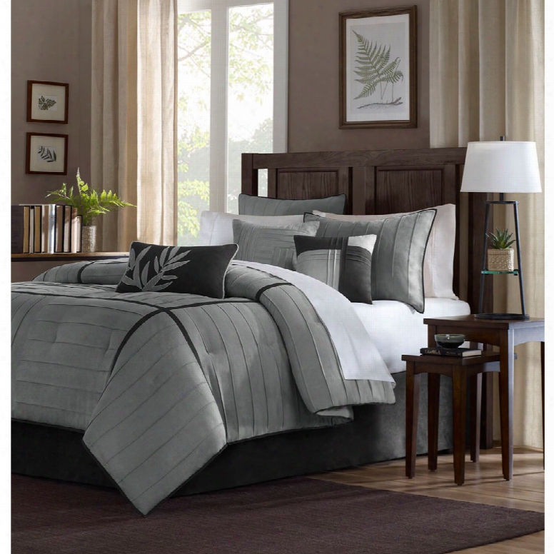 Madison Park Connell 7 Piece Comforter Set In Grey
