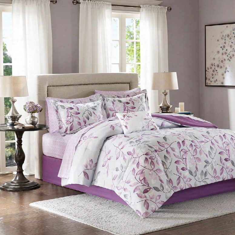 Madison Park Essentials Lafael Complete Comforter Set In Purple