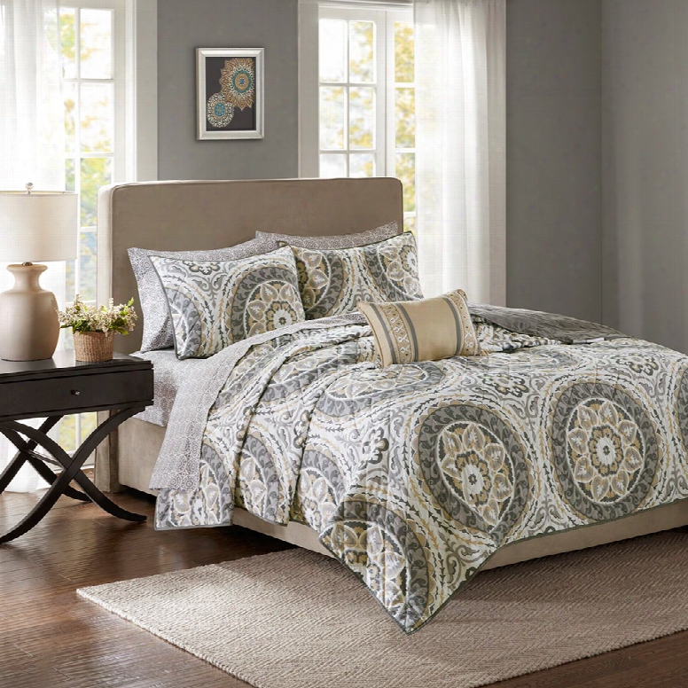 Madisob Park Essentials Serenity Complete Coverlet And Sheet Set In Taupe