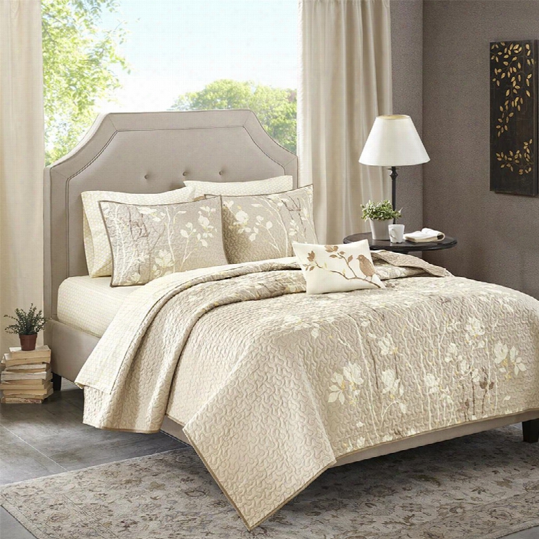 Madison Park Essentials Vaughn Complete Coverlet And Sheet Set In Taupe