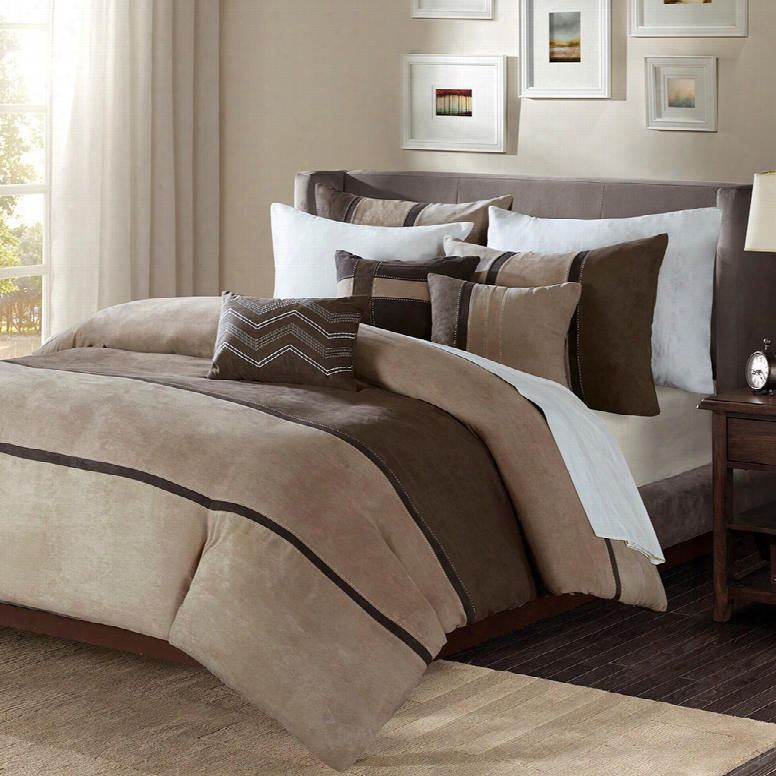 Madison Park Palisades 6 Piece Duvetcover Set In Brown