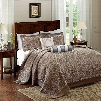 Madison Park Aubrey 5 Piece Jacquard Bedspread Set in Blue