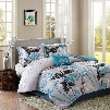 Madison Park Essentials Claremont Printed Microfiber Complete Bed and Sheet Set in Aqua