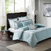 Madison Park Stratford 7 Piece Duvet Cover Set in Aqua