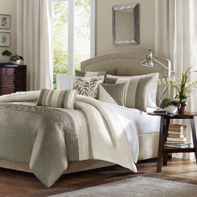 Madisn Park Amherst 6 Piece Duvet Cover Set In Khaki