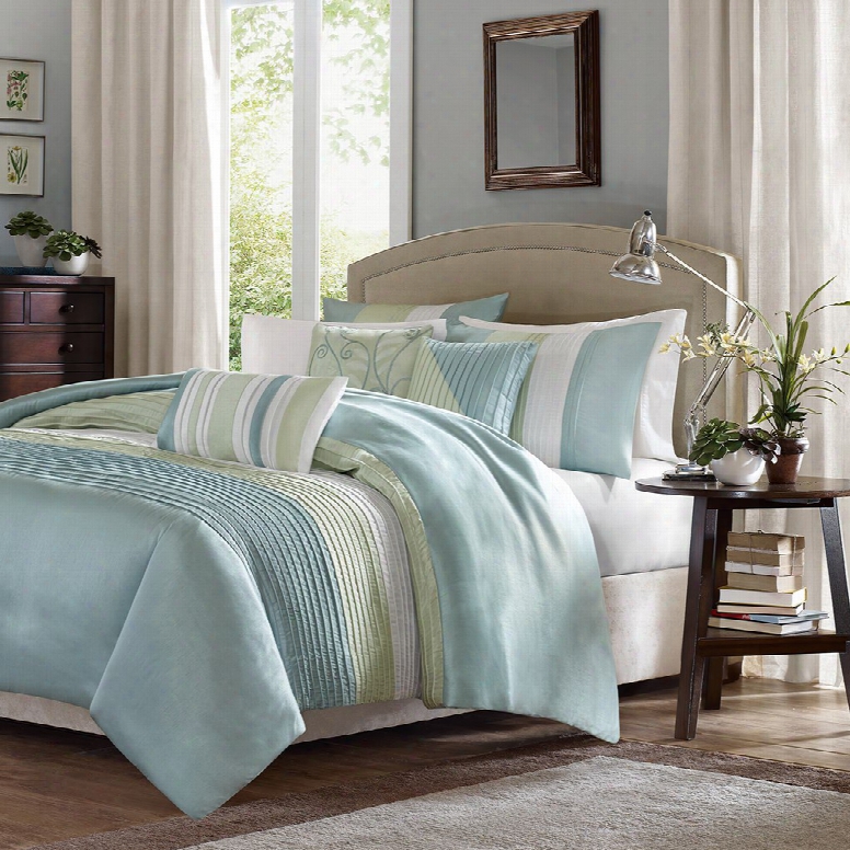 Madison Park Carter 6 Piece Duvet Cover Set In Green