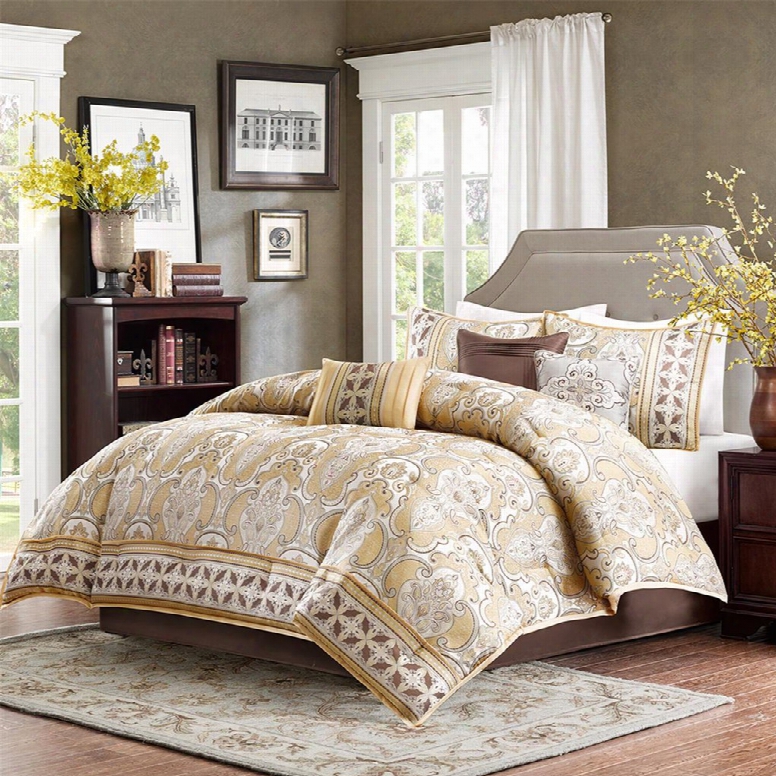 Madison Park Chapman 7 Piece Comforter Set In Gold