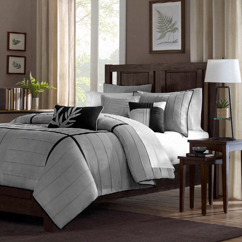 Madison Park Connell 6 Piece Duvet Cover Set In Grey