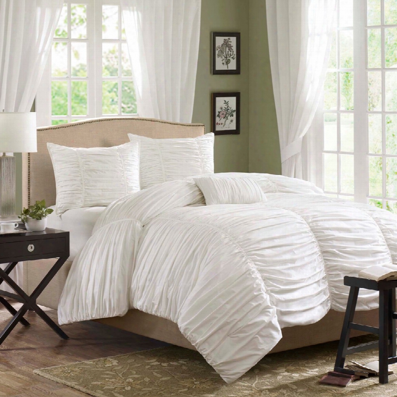 Madison Park Delancey White Comforter Set