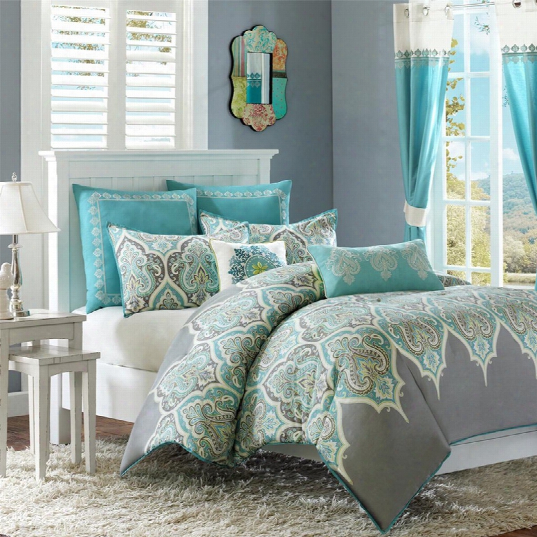 Madison Park Nish Comforter Set In Teal