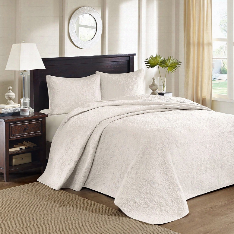 Madison Park Quebec  3 Piece Bedspread Set In Ivory