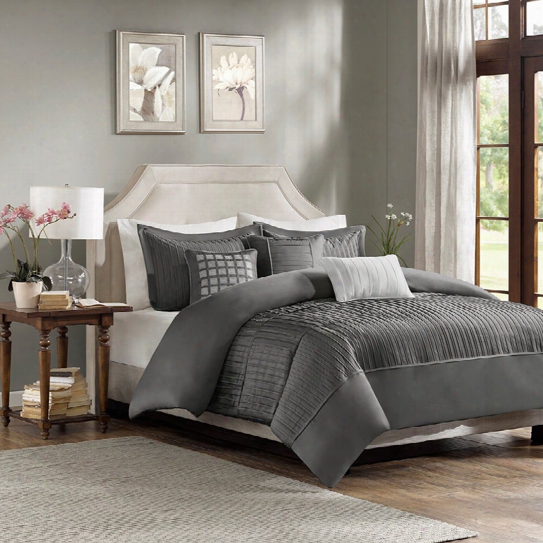 Madison Park Trinity 6 Piece  Duve Tcover Set In Grey