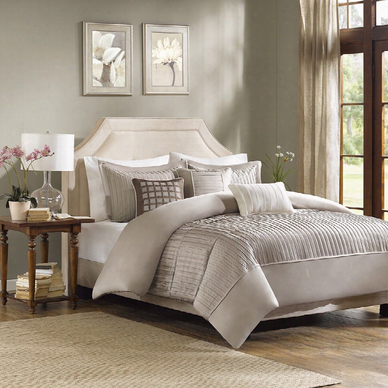 Madison Park Trinity 6 Piece Duvet Cover Set In Taupe