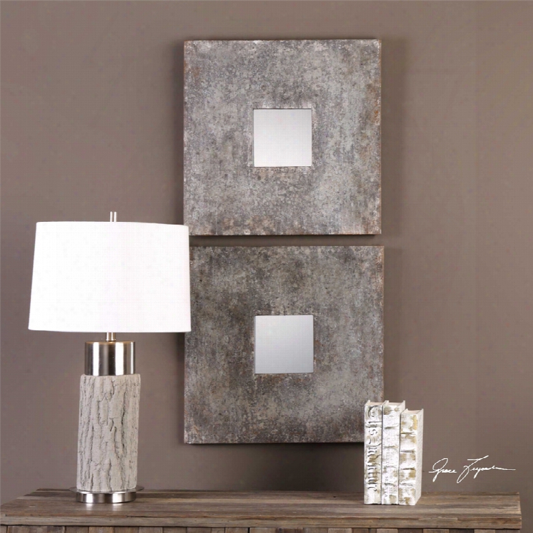 Uttermost Altha Burnished Square Mirrors Set Of 2