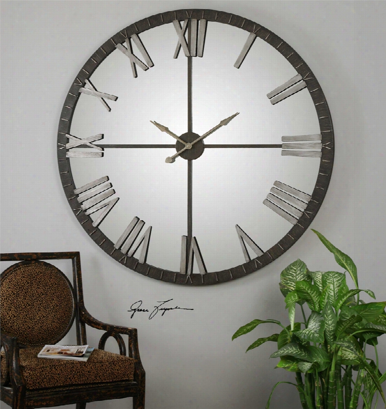 Uttermost Amelie Large Wall Clock In Bronze