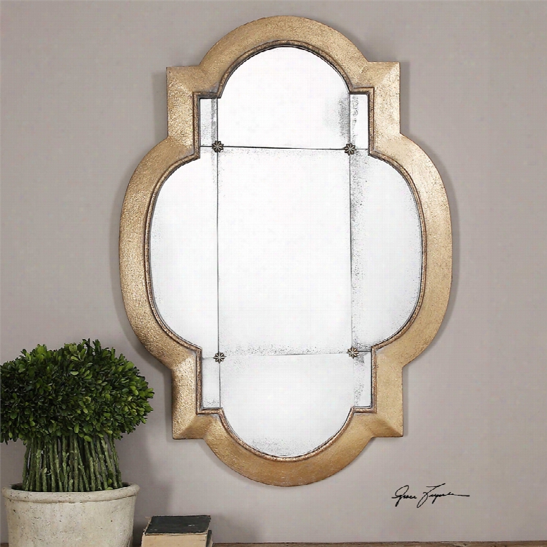 Uttermost Andorra Mirror In Gold Leaf