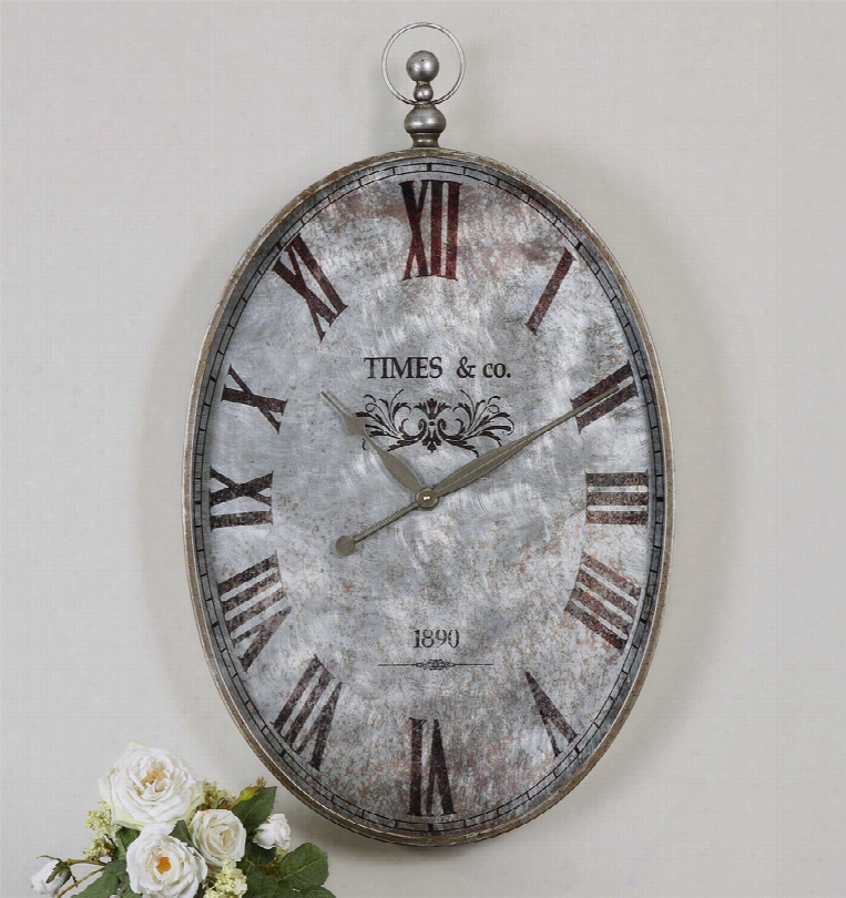 Uttermost Argento Antique Wall Clock