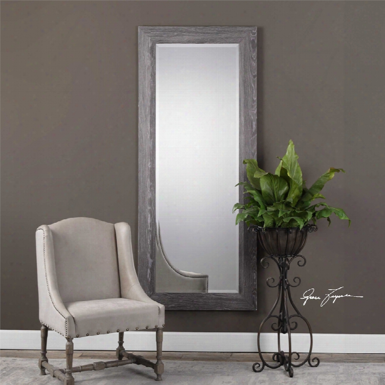 Uttermost Beresford Oversized Wood Mirror In Charcoal