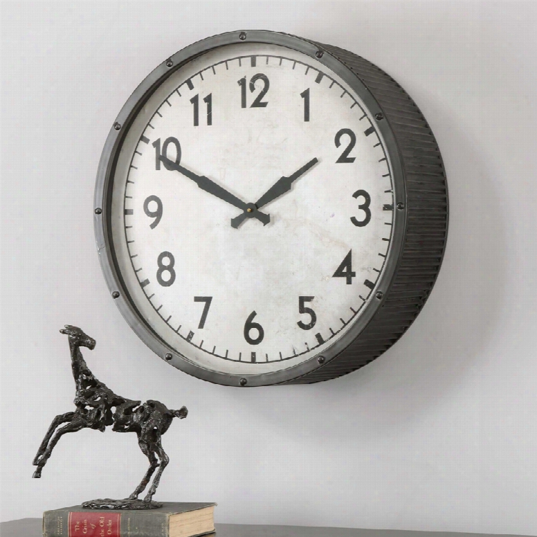 Uttermost Berta Wall Clock In Ivory