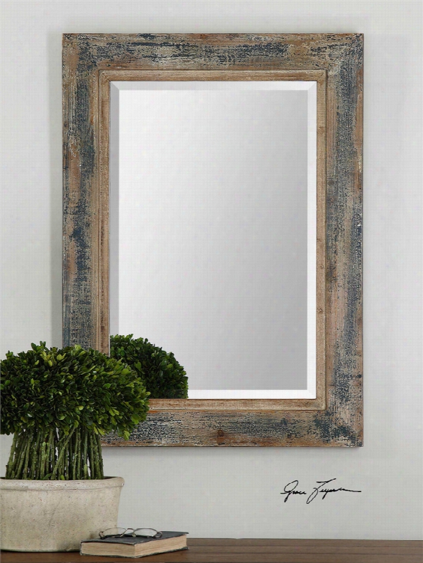 Uttermost Bozeman Mirror In Distressed Blue