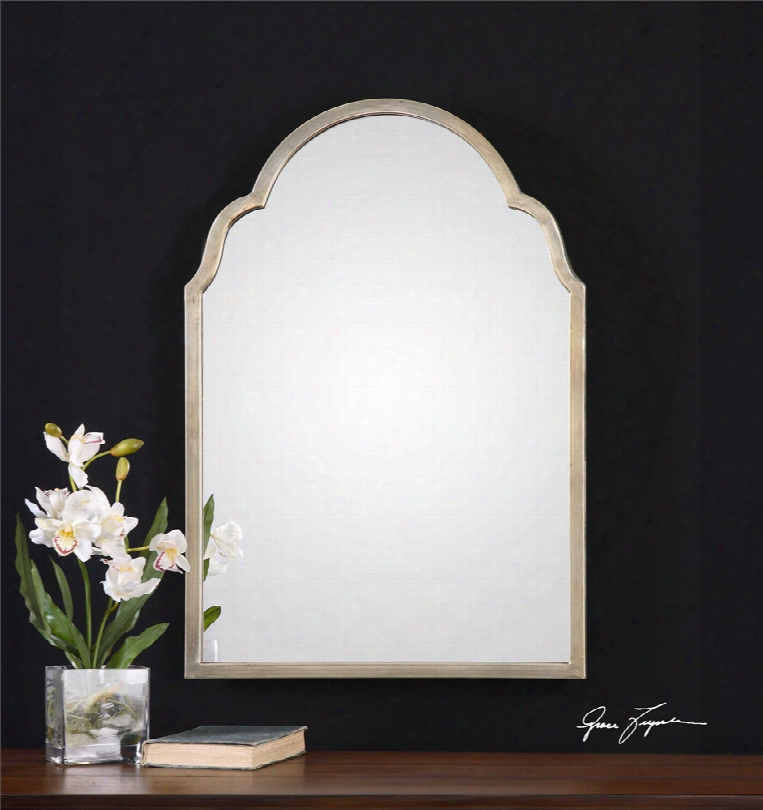 Uttermost Brayden Petite Arch Mirror In Silver