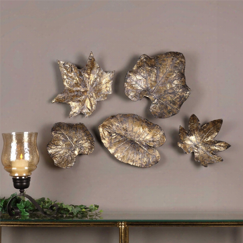 Uttermost Bronze Leaves Wall Art Set Of 5