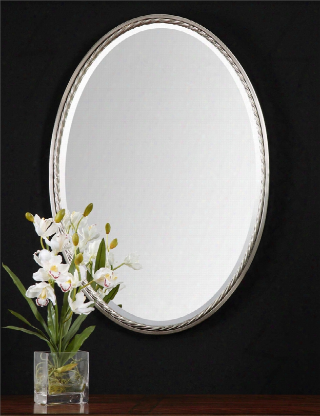 Uttermost Casalina Oval Mirror In Nickel