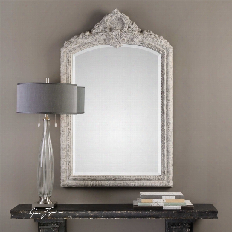 Uttermost Charente Arch Mirror In Aged Ivory