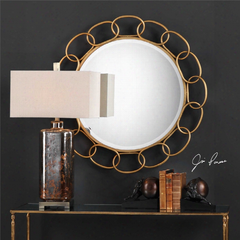 Uttermost Circulus Round Mirror In Gold