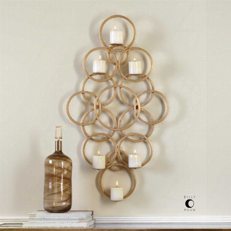 Uttermost Coree Gold Rings Wall Sconce