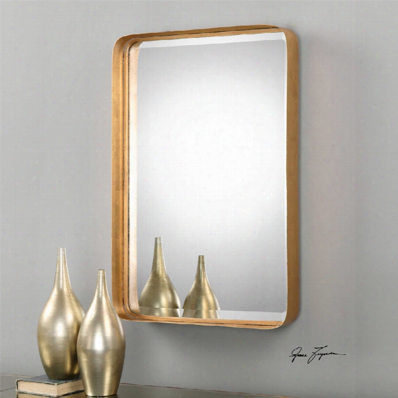 Uttermost Crofton Mirror In Antique Gold