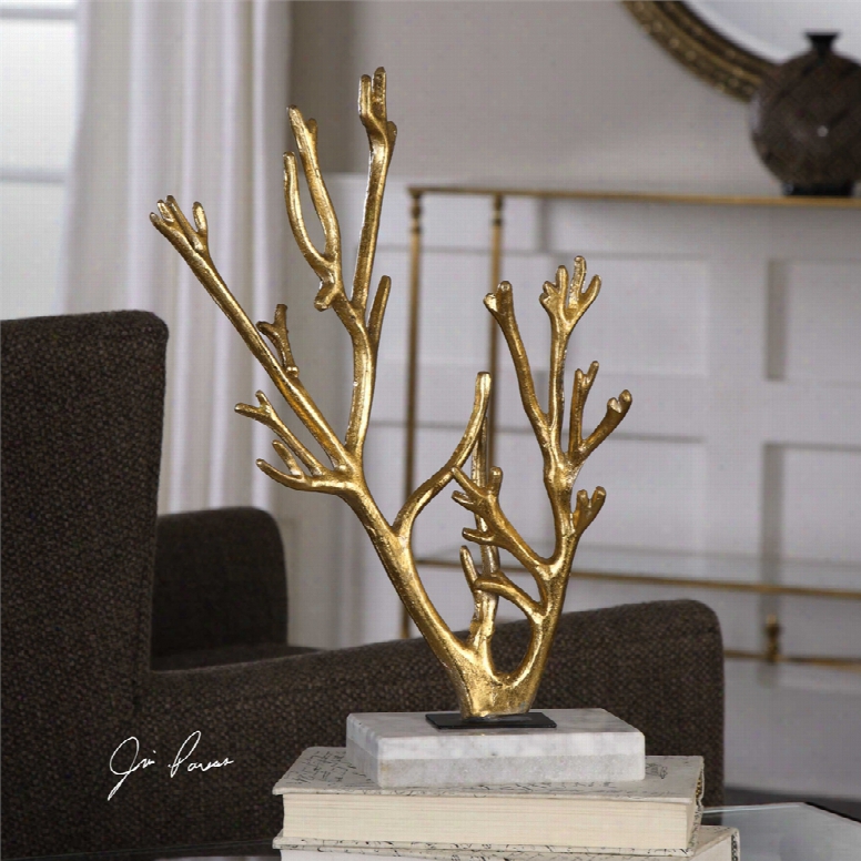 Uttermost Golden Coral Sculpture