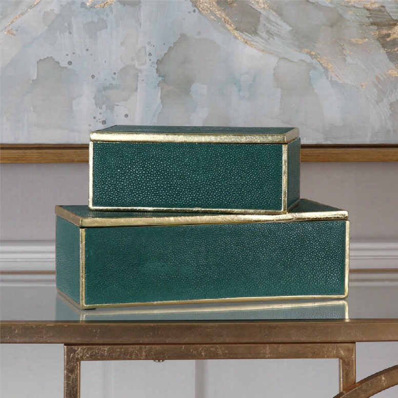 Uttermost Karis Emerald Green Boxes Set Of 2