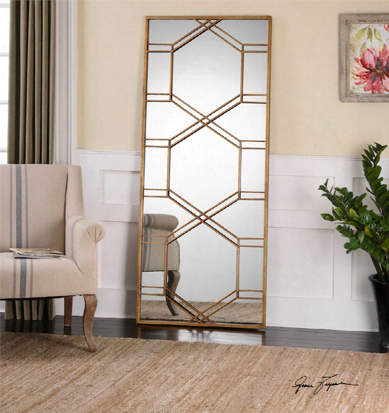 Uttermost Kennis Leaner Mirror In Gold Leaf