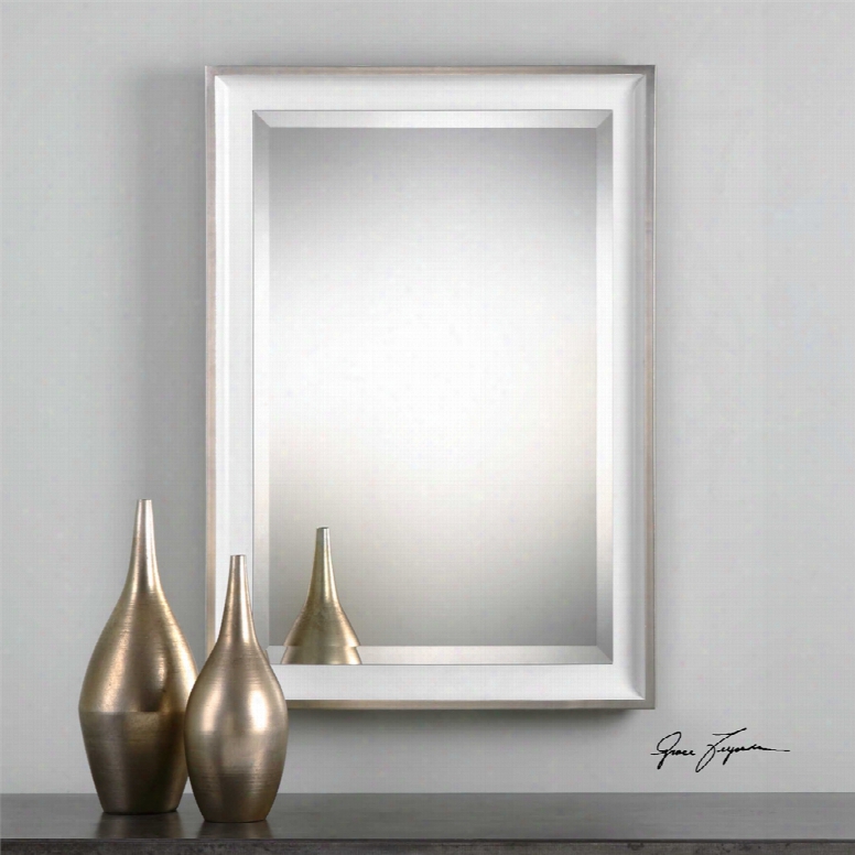 Uttermost Lahvahn Mirror In White And Silver