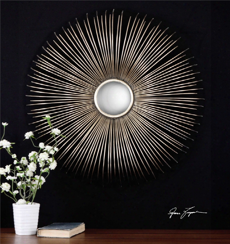 Uttermost Launa Round Mirror In Silver