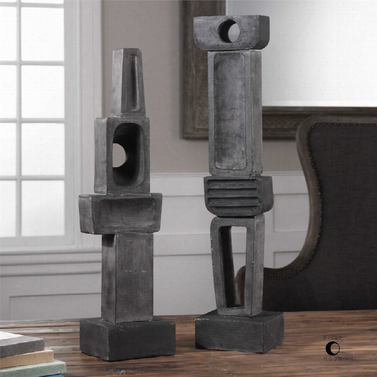 Uttermost Monty Geometric Sculptures Set Of 2