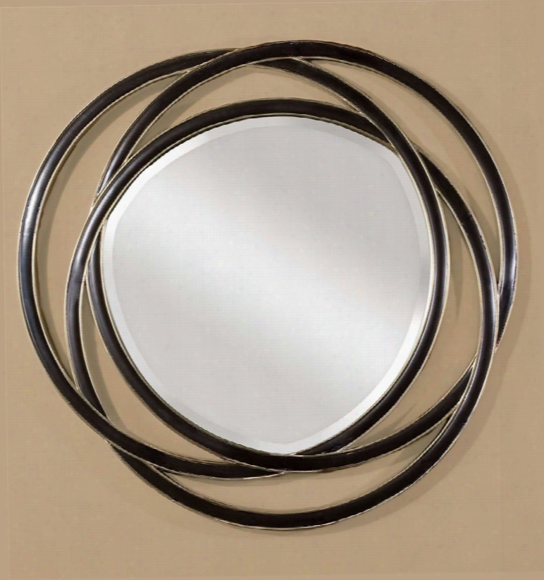 Uttermost Odalis Entwined Circles Mirror In Black