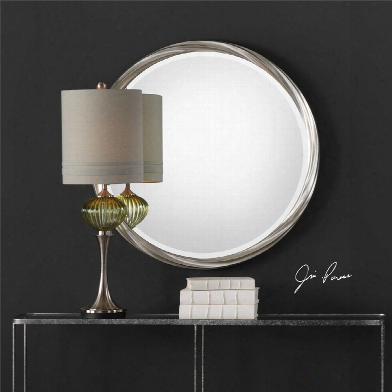 Uttermost Orion Round Mirror In Silver