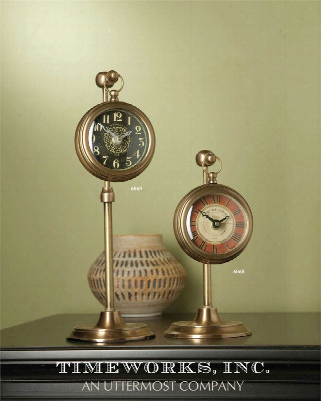 Uttermost Pocket Watch Brass Woodburn Clok