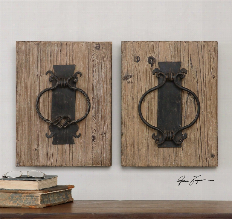 Uttermost Rustic Door Knockers Wall Art Set Of 2